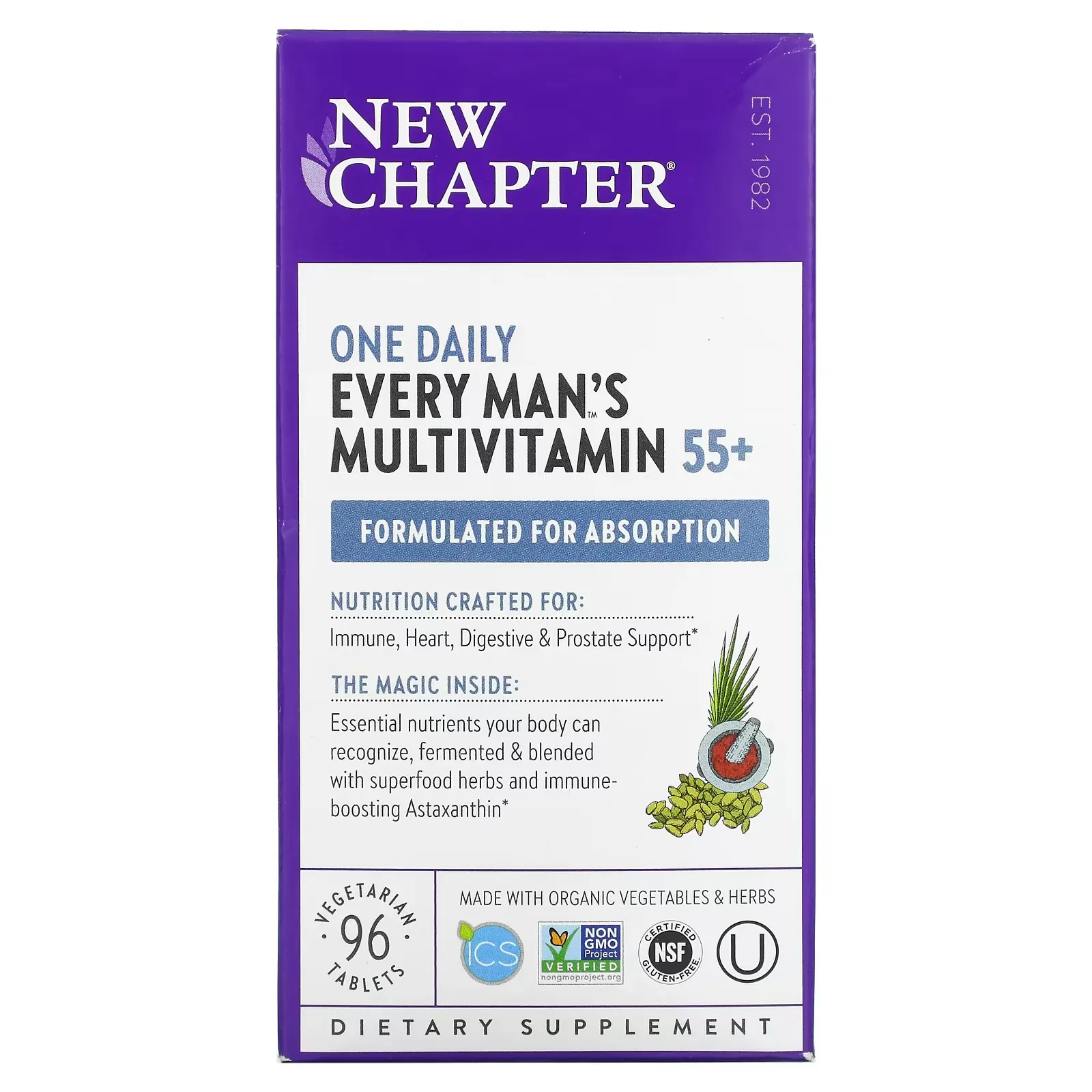 Every Man's One Daily 55+ Multivitamin, 96 Vegetarian Tablets