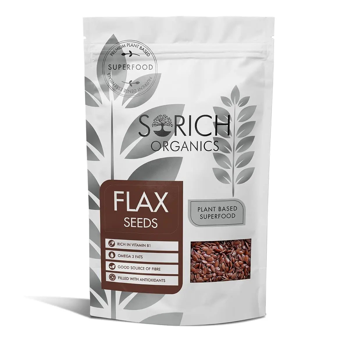 Sorich Organics Flax Seeds - Fibre and Omega-3 Rich Superfood- 200 Gm