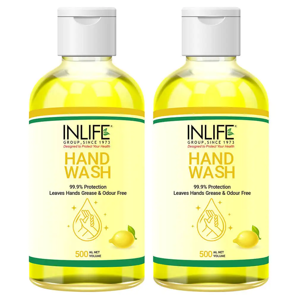 INLIFE Hand Wash,  Lemon  500 ml  99.9% Germs Protection (Pack of 2)