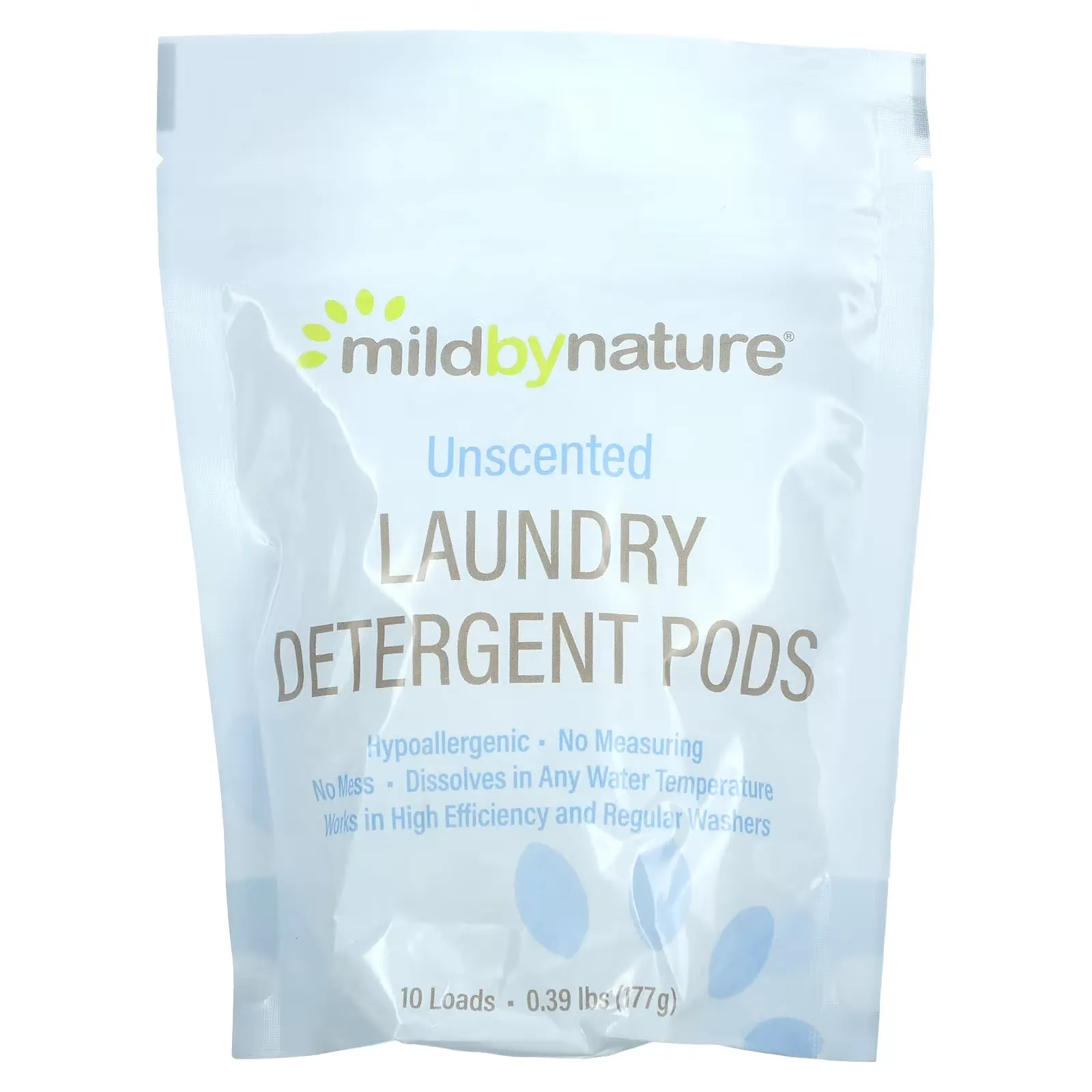 Laundry Detergent Pods, Unscented, 10 Loads, 0.39 lbs, 6.24 oz (177 g)