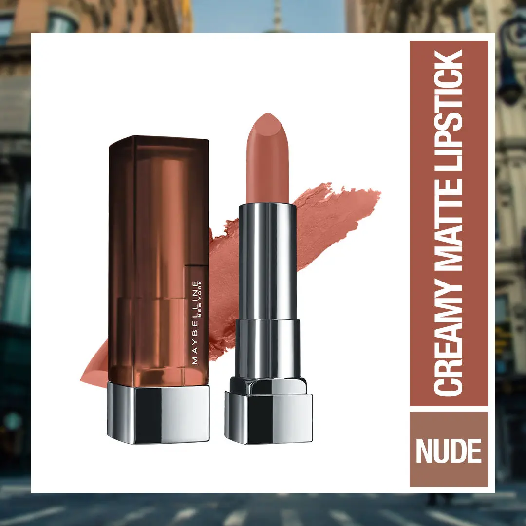 Maybelline New York Color Sensational Creamy Matte Lipstick,506 Toasted Brown (3.9 g)