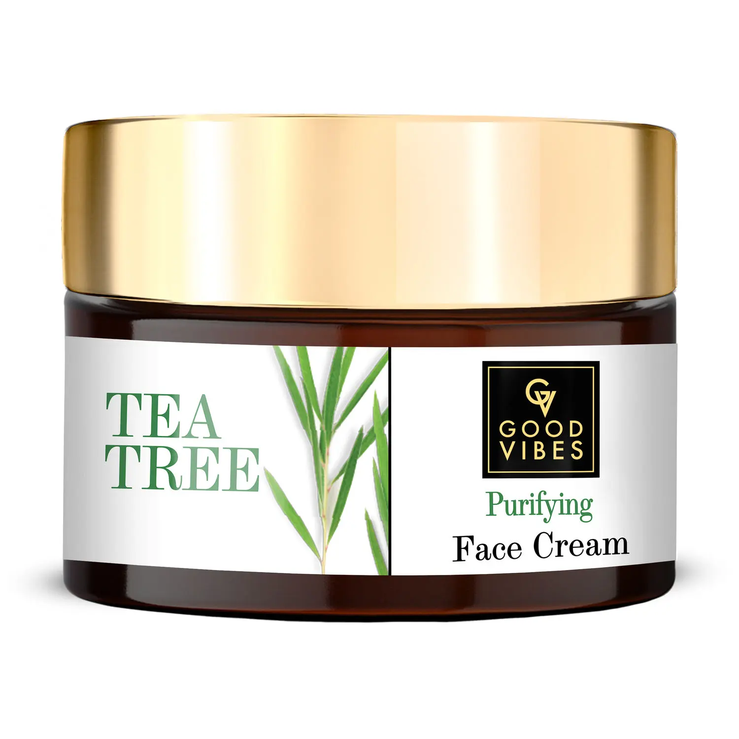 Good Vibes Tea Tree Purifying Face Cream | Lightening Hydrating Anti-Acne | No Parabens No Sulphates No Mineral Oil No Animal Testing (50 g)