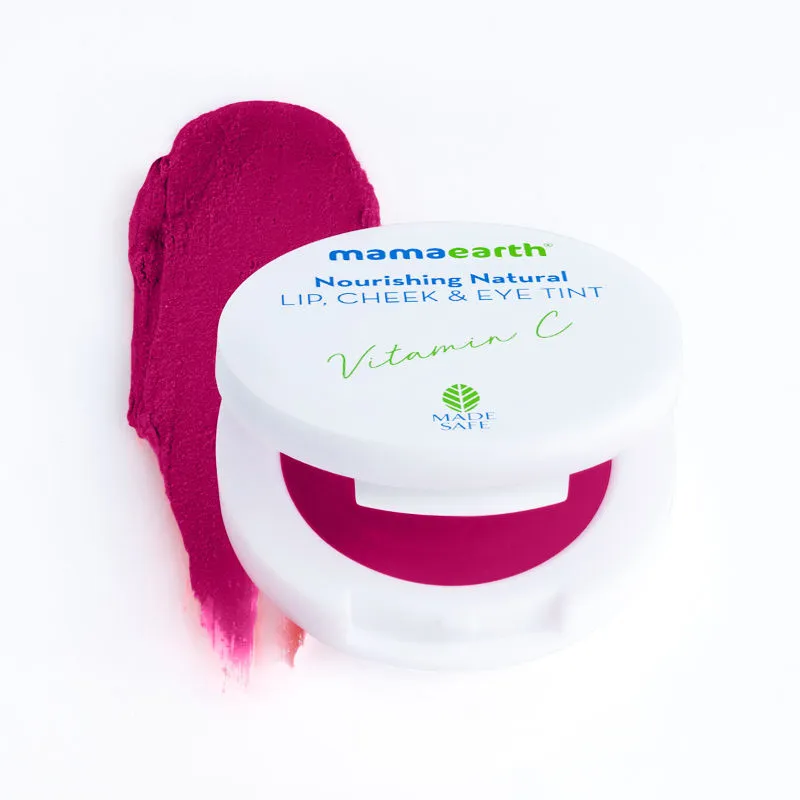 Mamaearth Nourishing Natural Lip Cheek & Eye Tint With Vitamin C & Rose- 03 Rose Pink