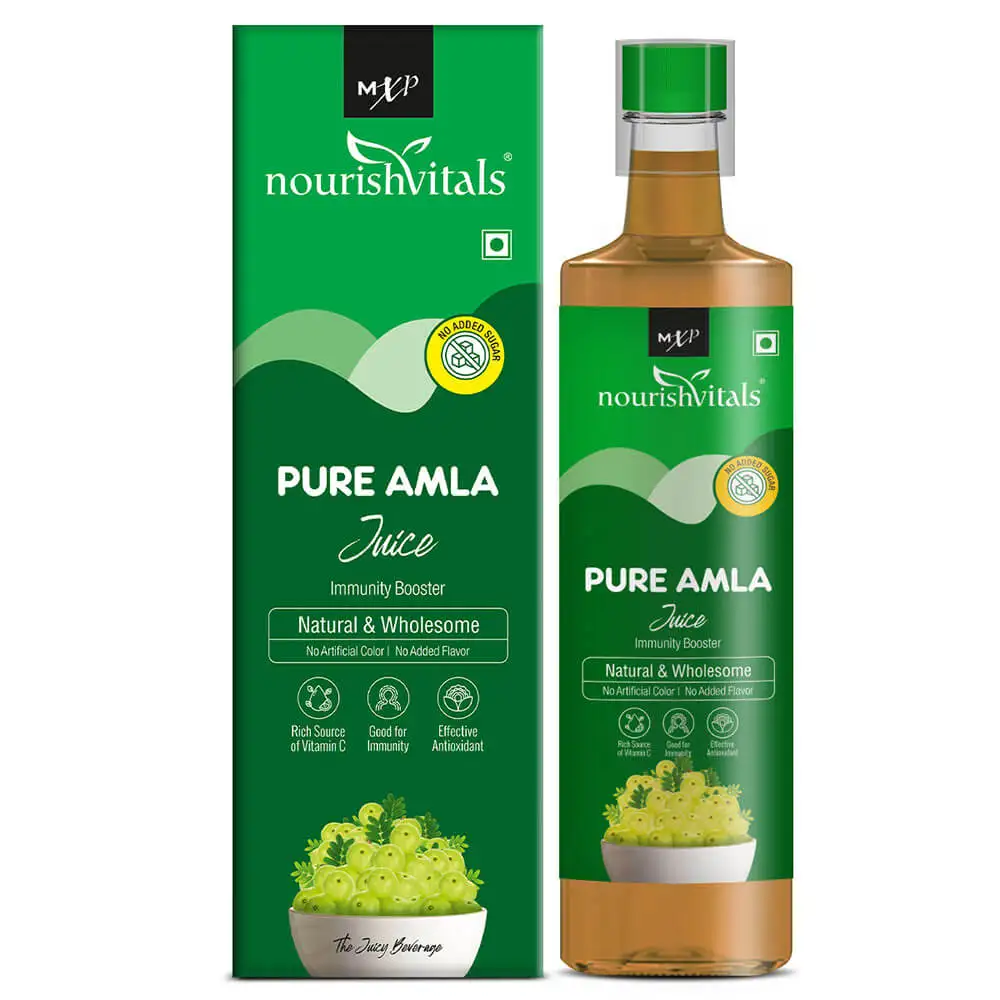 NourishVitals Pure Amla Juice,  Unflavoured  500 ml