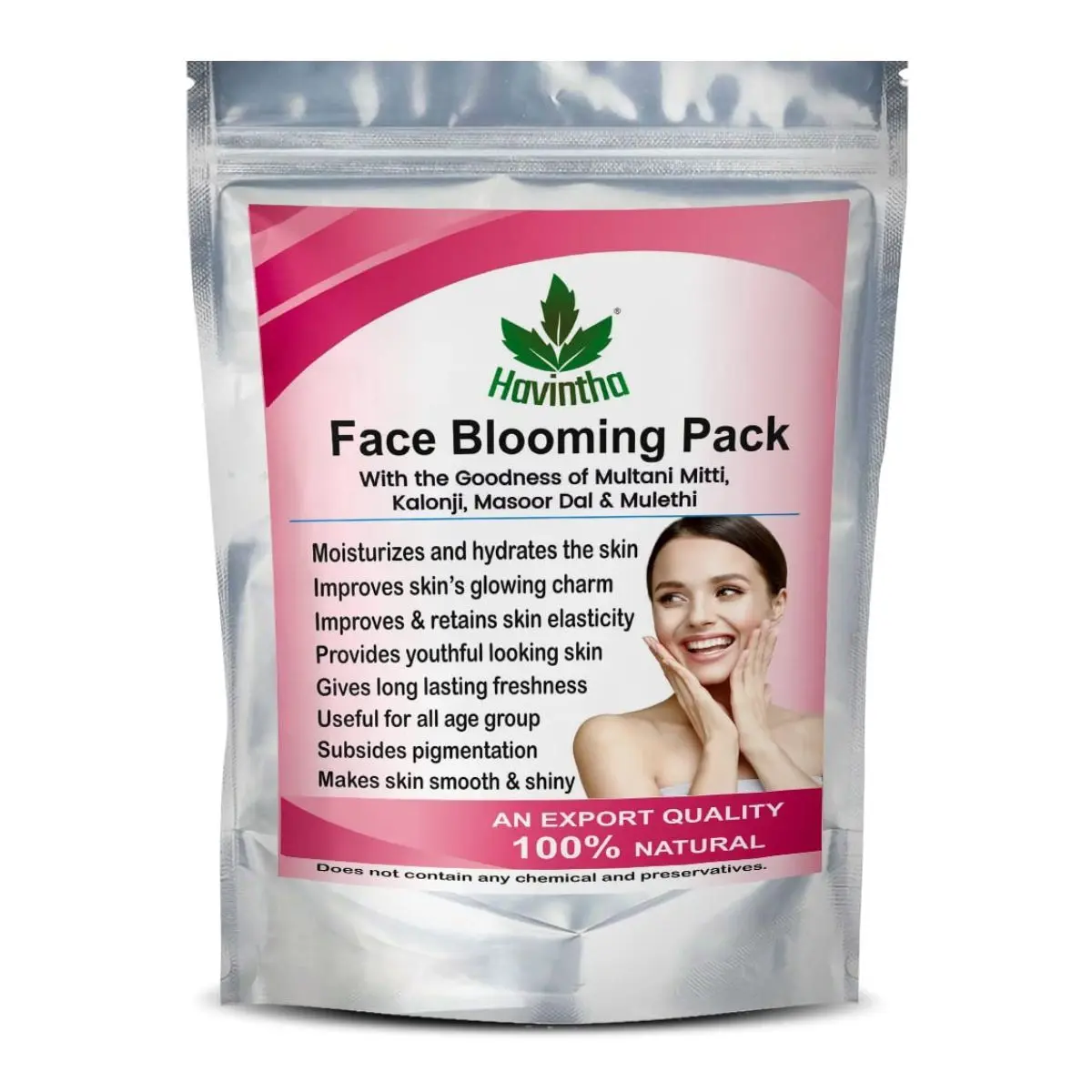 Blooming Face Pack - Kalonji Seed, Masoor Dal, Mulethi, Multani Mitti Powder (227 g)