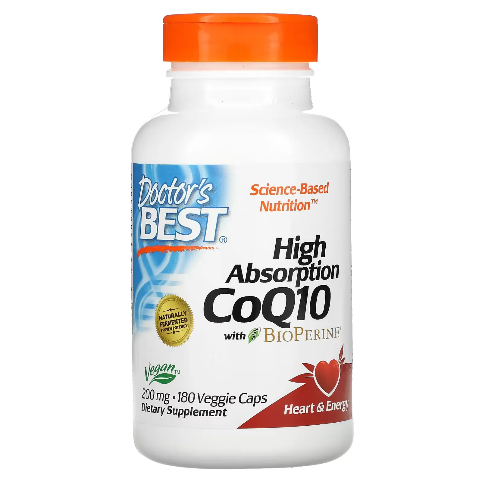 High Absorption CoQ10 with BioPerine, 200 mg, 180 Veggie Caps