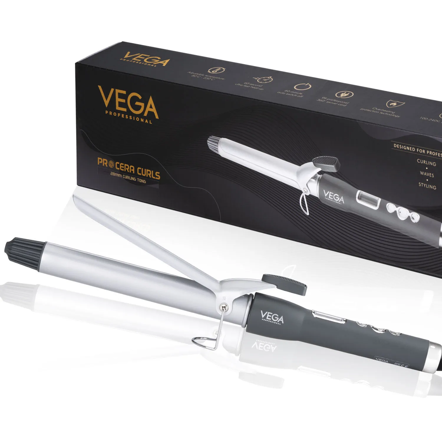 VEGA Professional Pro Cera Curls 28mm Barrel Hair Curler (VPMCT-05)