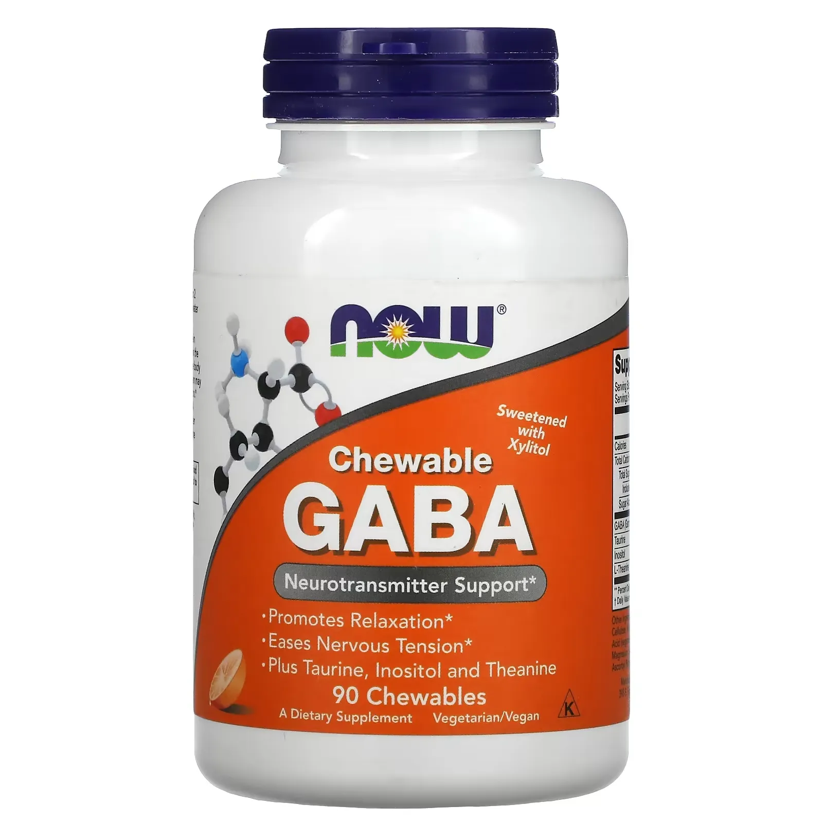 Chewable GABA, Natural Orange Flavor, 90 Chewables