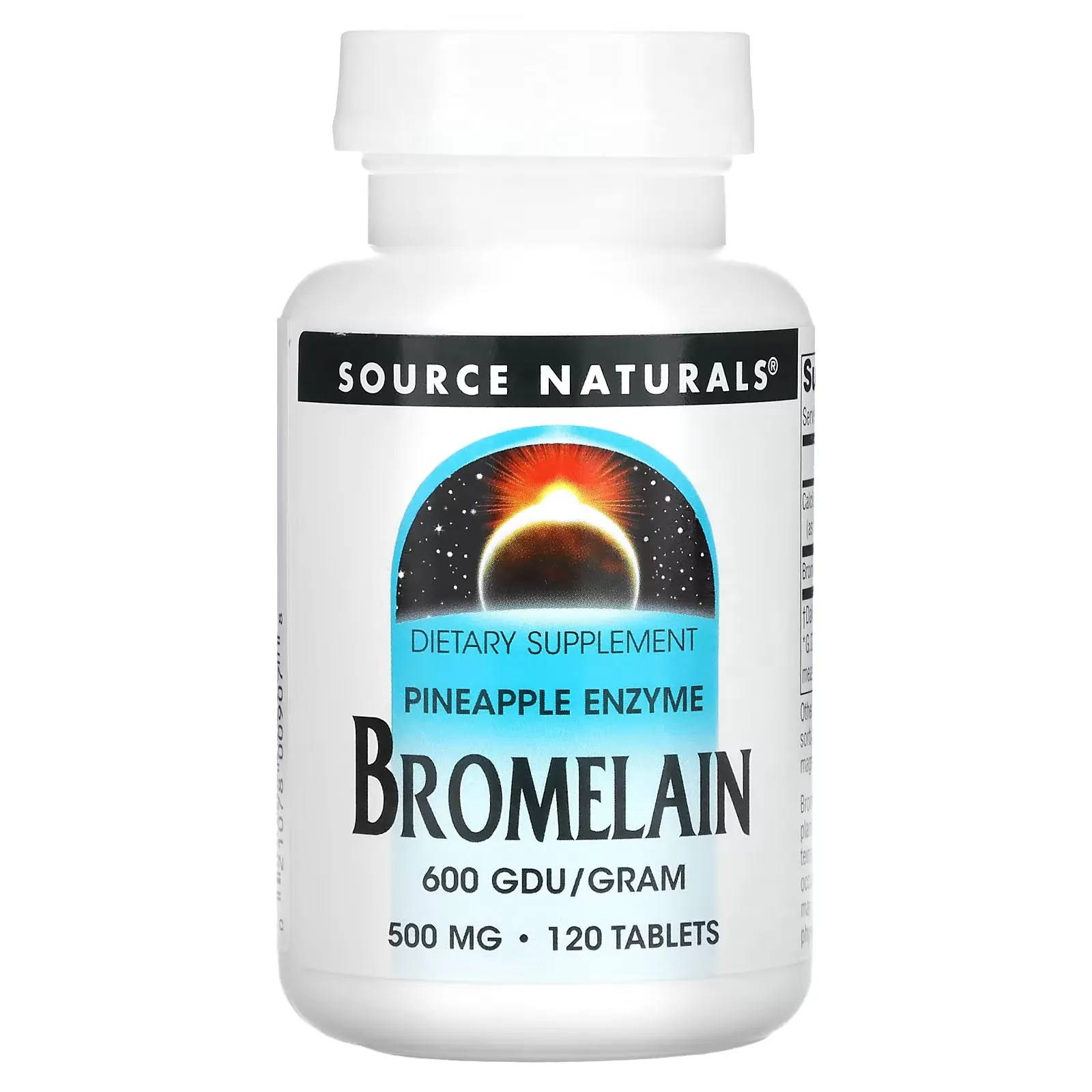 Bromelain 600 GDU/g, 500 mg, 120 Tablets