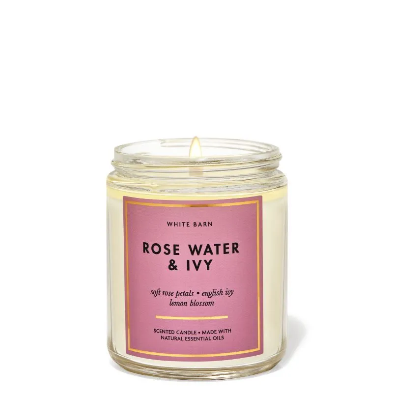 Bath & Body Works Rose Water & Ivy Single Wick Candle