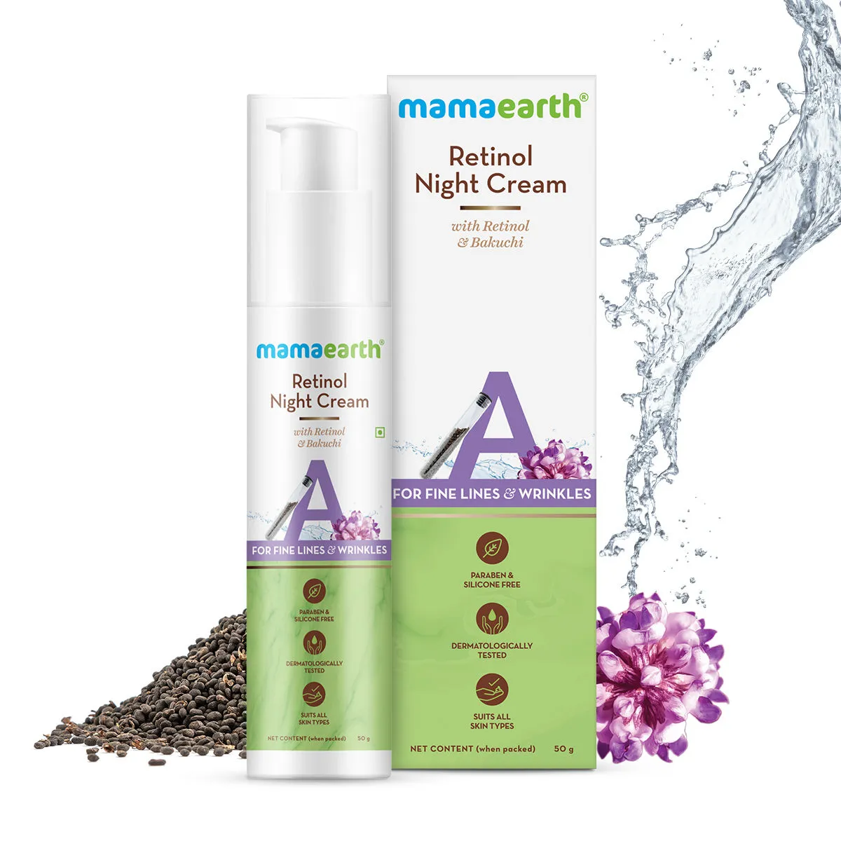 Mamaearth Retinol Night Cream With Retinol & Bakuchi For Fine Lines & Wrinkles