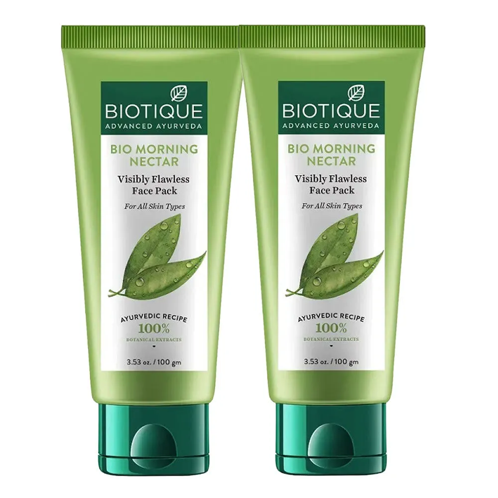 Biotique Bio Morning Nectar Visibly Flawless Face Pack - Pack of 2