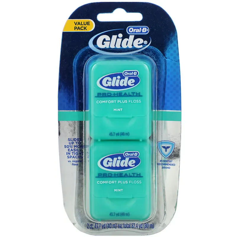 Glide, Pro-Health, Comfort Plus Floss, Mint, 2 Pack, 43.7 yd (40 m) Each