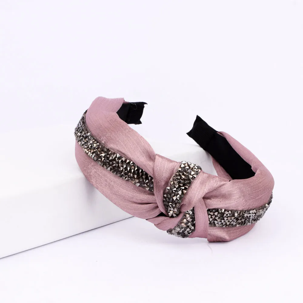 Ferosh Izabella Knotted Pink Structured Headband