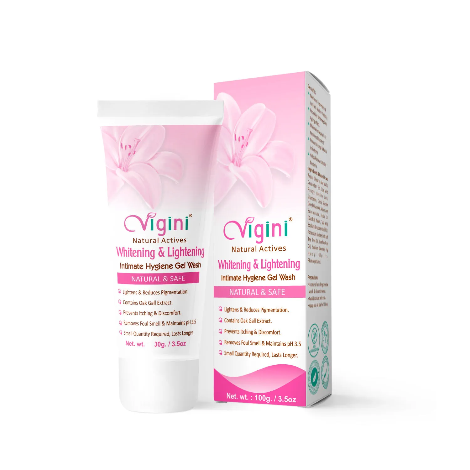 Vigini Vaginal Whitening Lightening Intimate Feminine Gel Wash