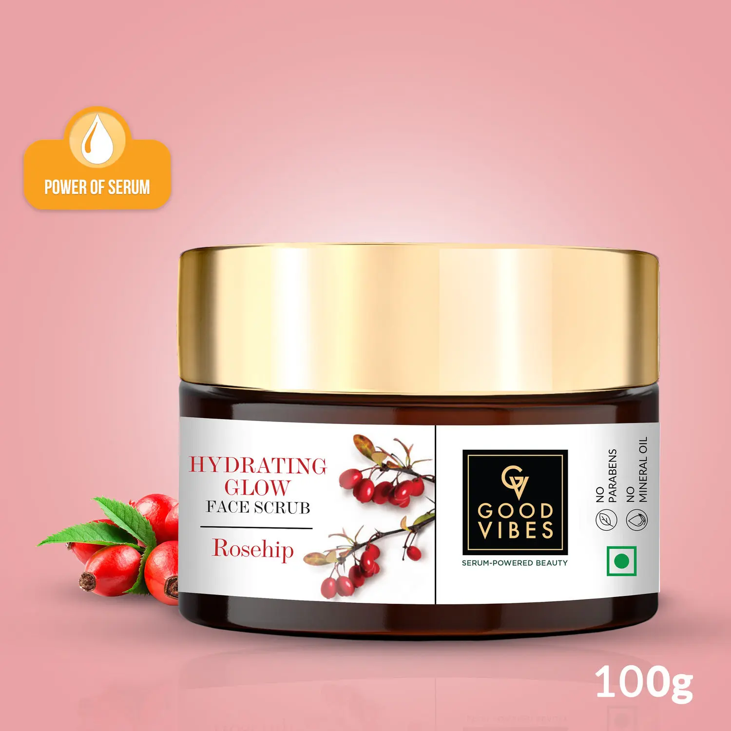 Good Vibes Rosehip Hydrating Face Scrub ( 100g )