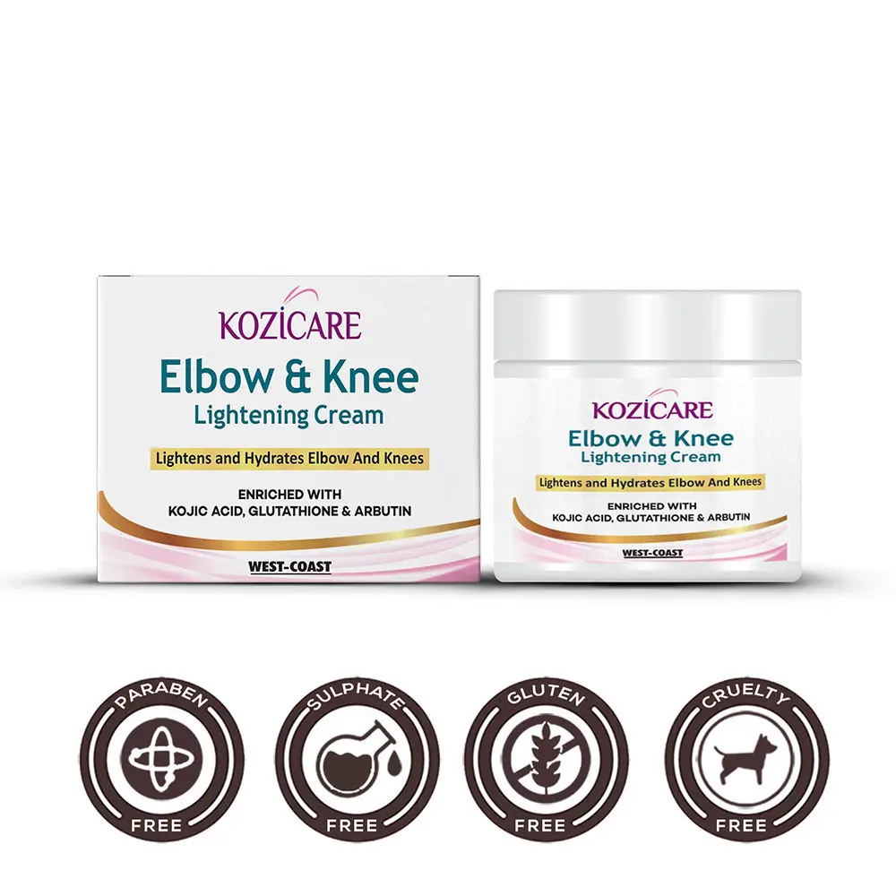 Kozicare Elbow & Knee Lightening Cream with Glutathione, Arbutin & Kojic Acid - 50gm