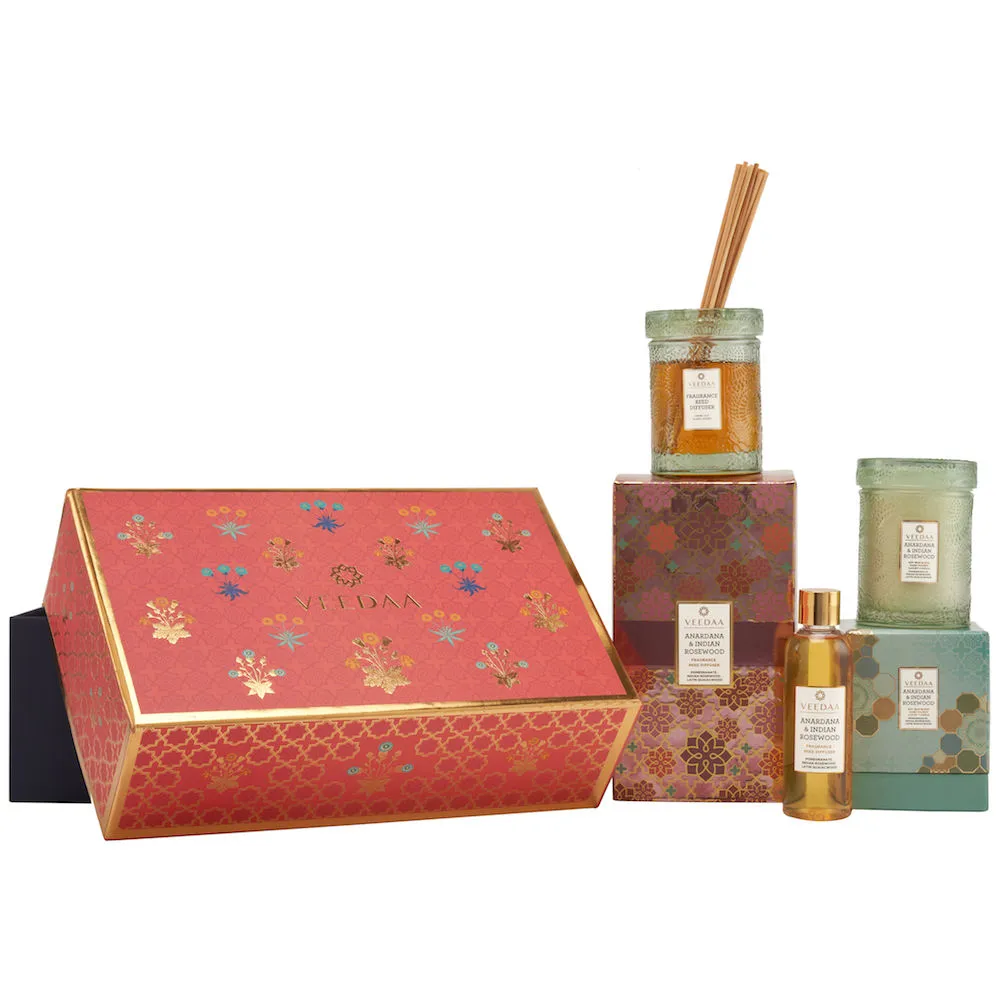 Veedaa Candles Anardana & Indian Rosewood Duo Gift Set