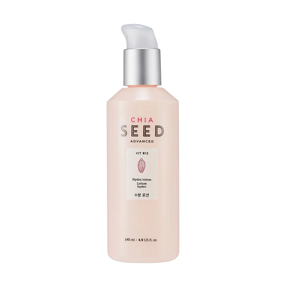 The Face Shop Chia Seed Hydro Lotion enriched with Vitamin B12 for Glowing and Hydrating skin |for All Skin Types| Paraben Free,145ml