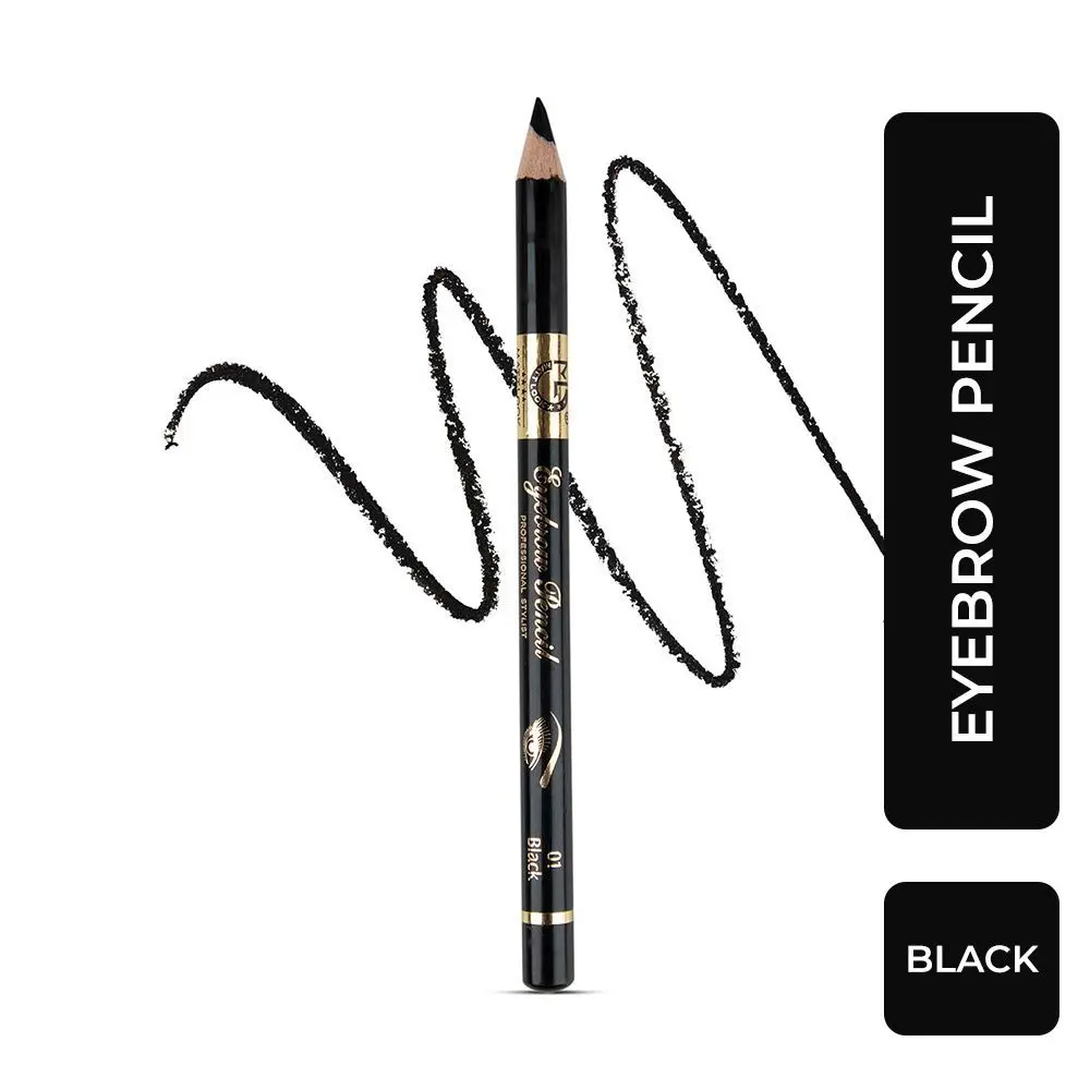 Matt look Eyebrow Pencil Long Lasting Formula Professional Stylist, Black (1.2gm)