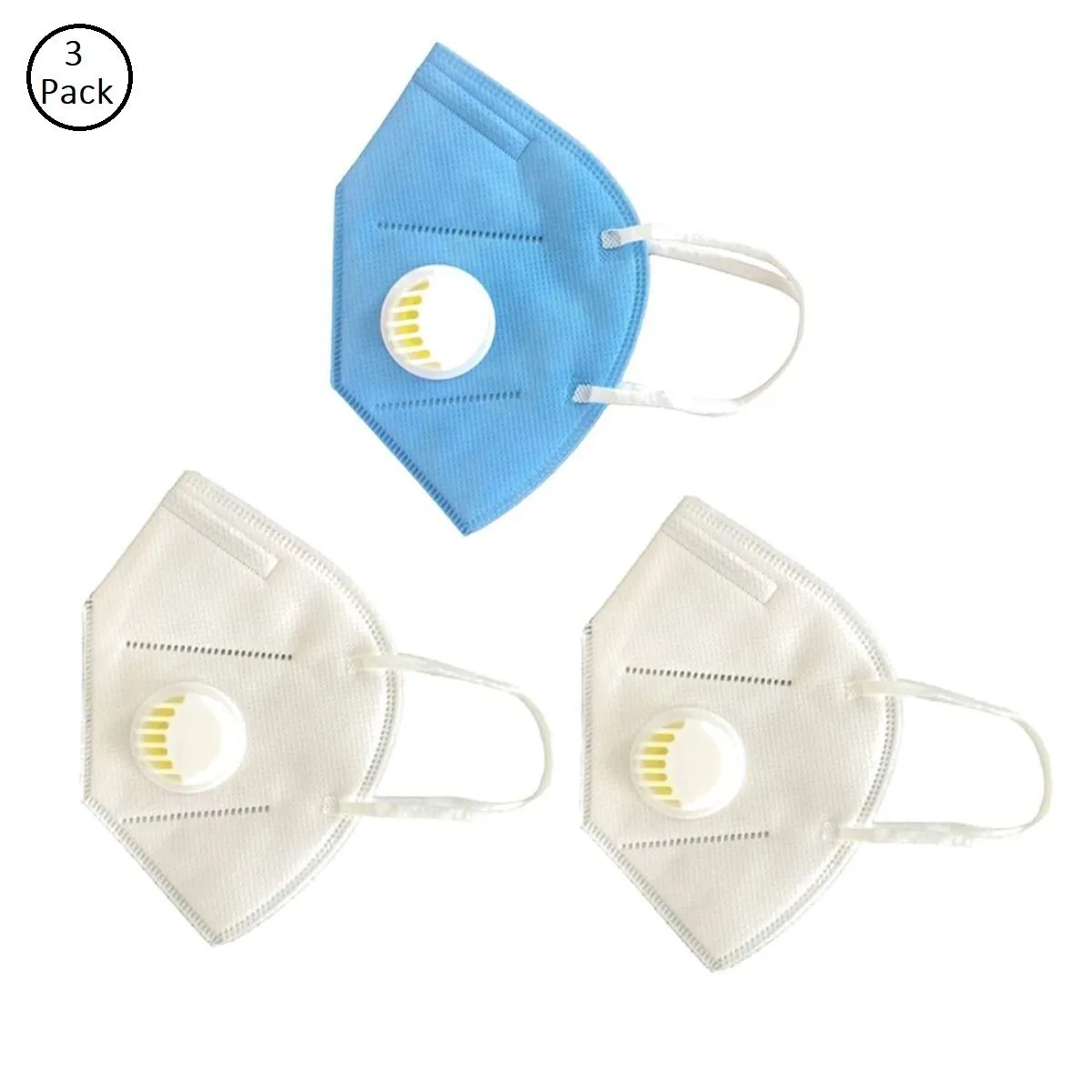 Fabula Pack Of 3 Anti-Pollution Reusable 5 Layer Mask - Blue White Blue