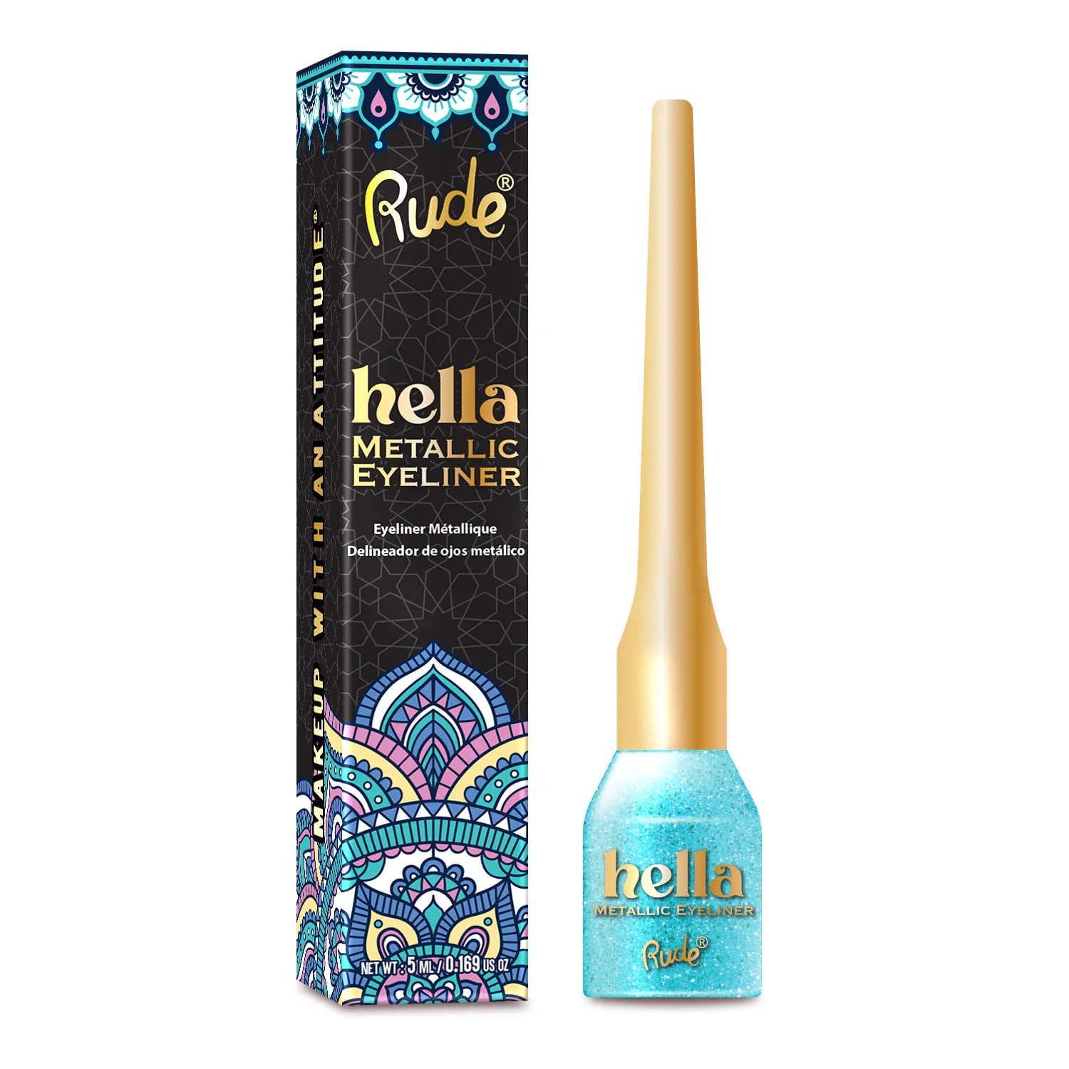 Rude Cosmetics Hella Metallic Eyeliner - Aquamarine