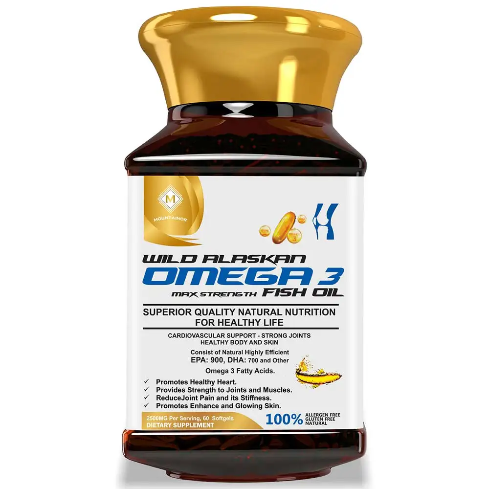 Mountainor Omega 3 Fish Oil,  60 softgels