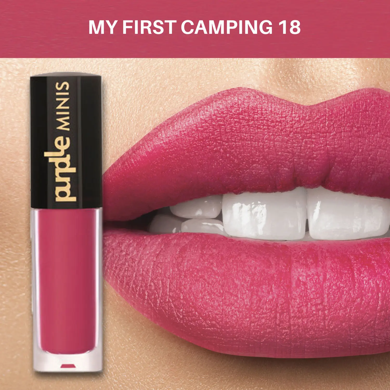 Purplle Ultra HD Matte Mini Liquid Lipstick, Purple - My First Camping 18 | Highly Pigmented | Non-drying | Long Lasting | Easy Application | Water Resistant | Transferproof | Smudgeproof (1.6 ml)