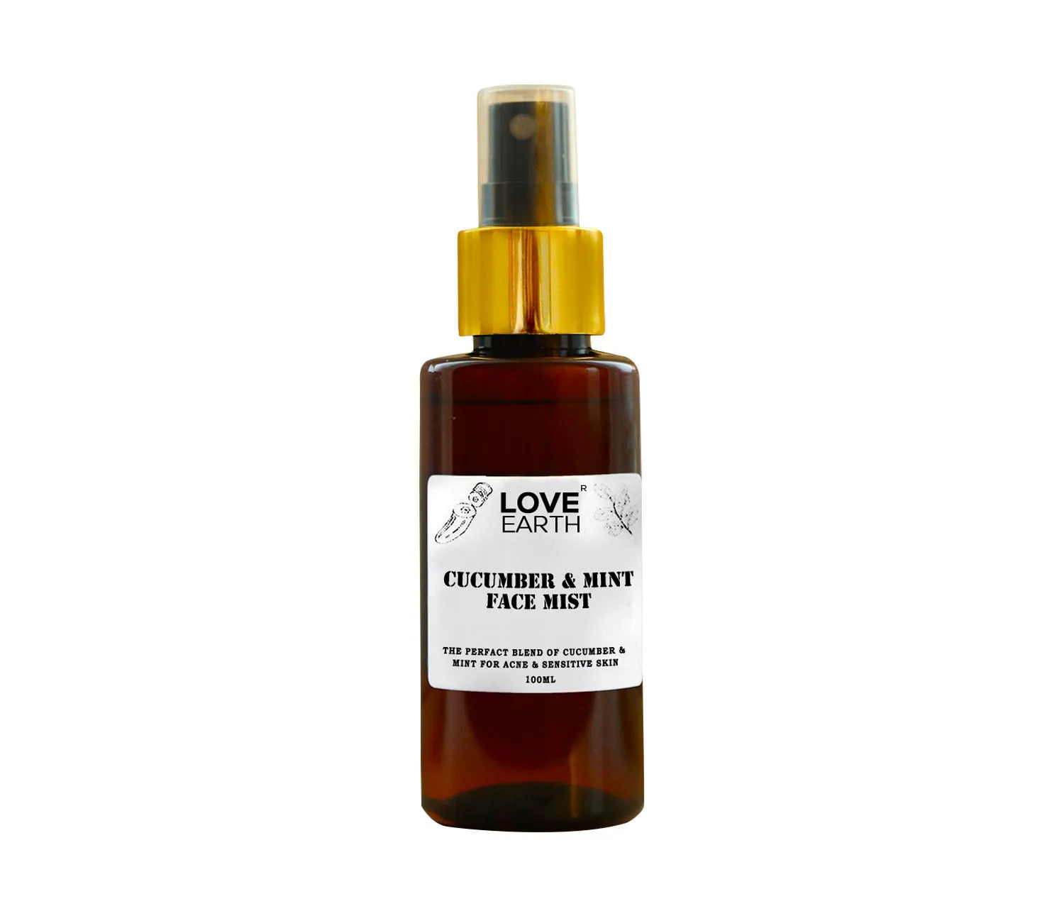 Love Earth Cucumber Mint Face Mist Toner with Cucumber Mint for Acne Defense and Sensitive Skin