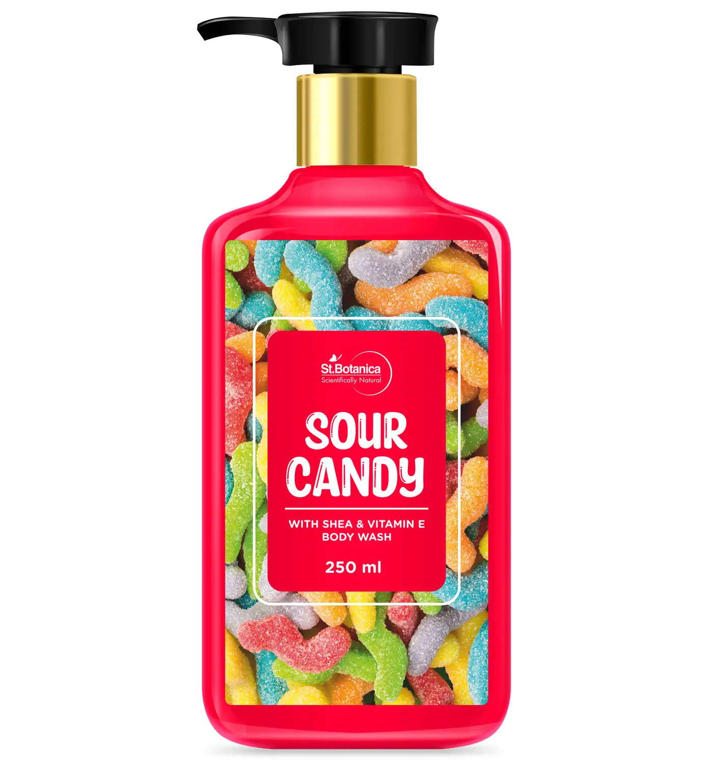 St Botanica Sour Candy Apple Body Wash - With Shea & Vitamin E (Shower Gel), 250 ml