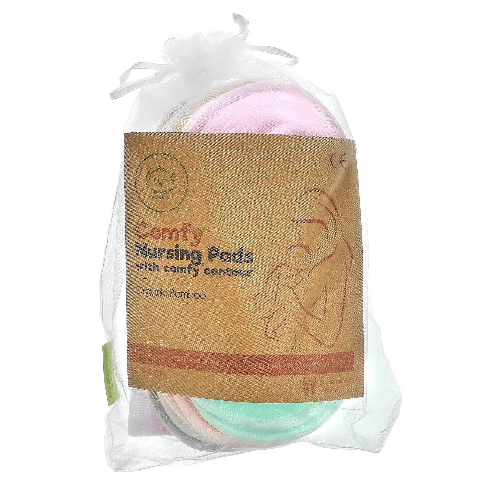 Comfy Nursing Pads, Pastel Touch, 14 Pack