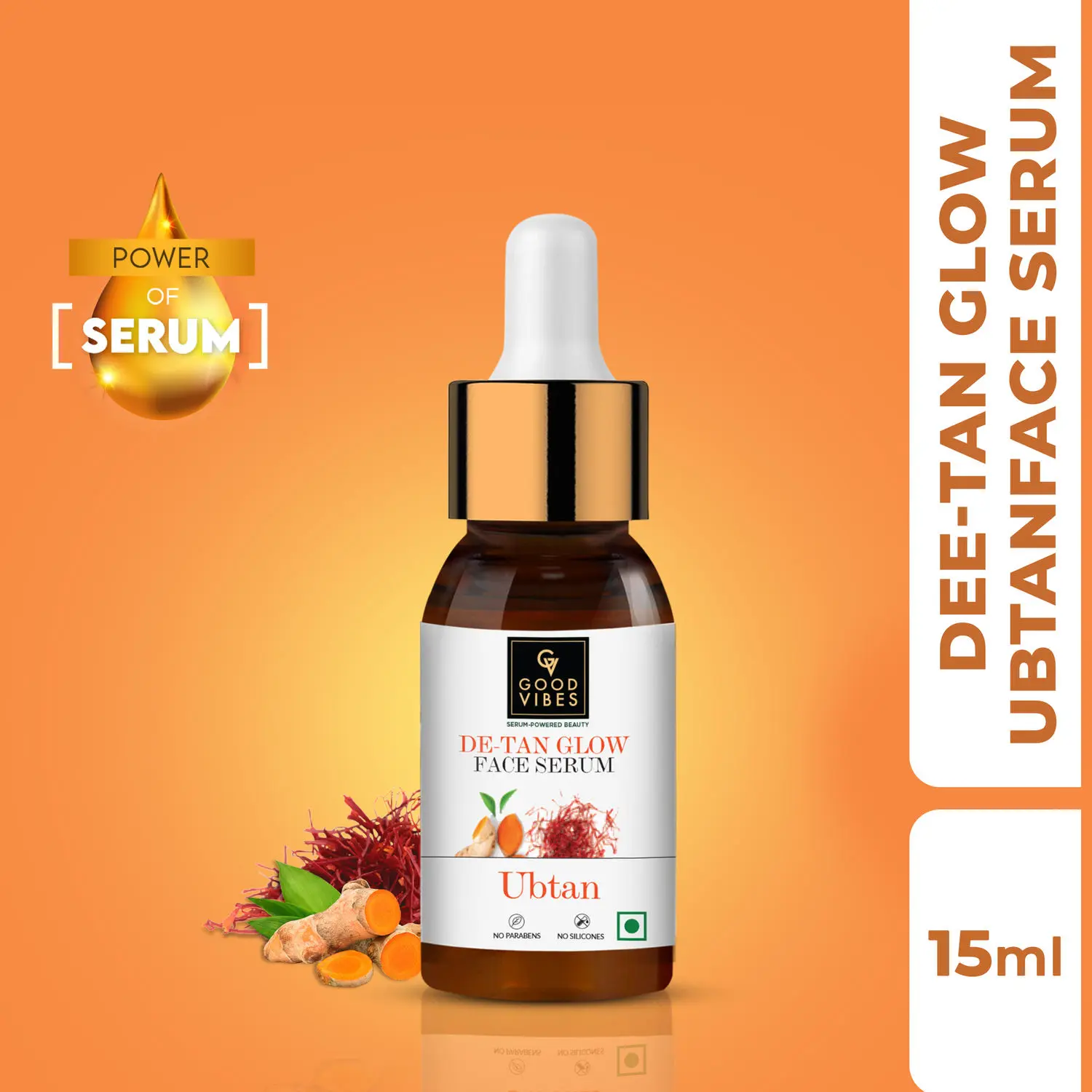 Good Vibes De-Tan Glow Ubtan Face Serum (15ml)