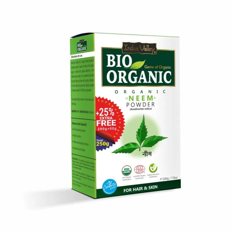 Indus Valley Bio Organic Neem Powder for Hair & Skin