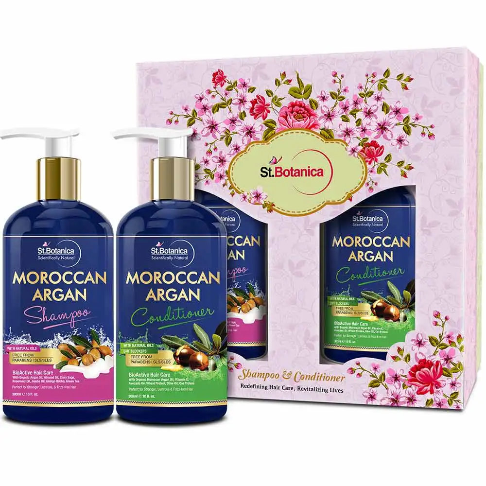 St.Botanica Hair Shampoo & Conditioner Combo Pack,  300 ml  Moroccan Argan