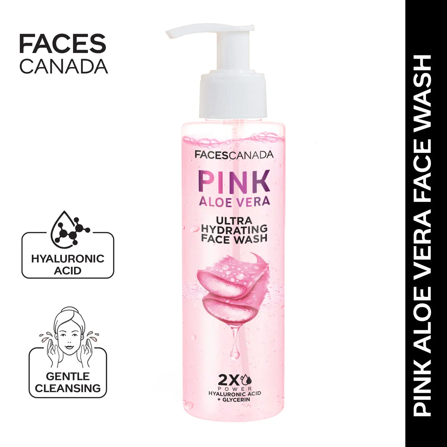 Faces canada Pink Aloe Vera Ultra Hydrating Face Wash | Sulphate-free | Non-drying | Cleanser 100ml