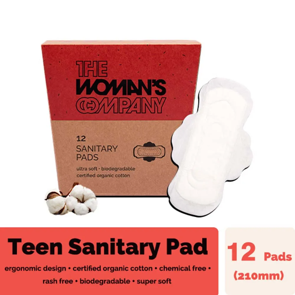 The Woman's Company Ultra Soft Biodegradable Sanitary Teen Pad - Pack of 12