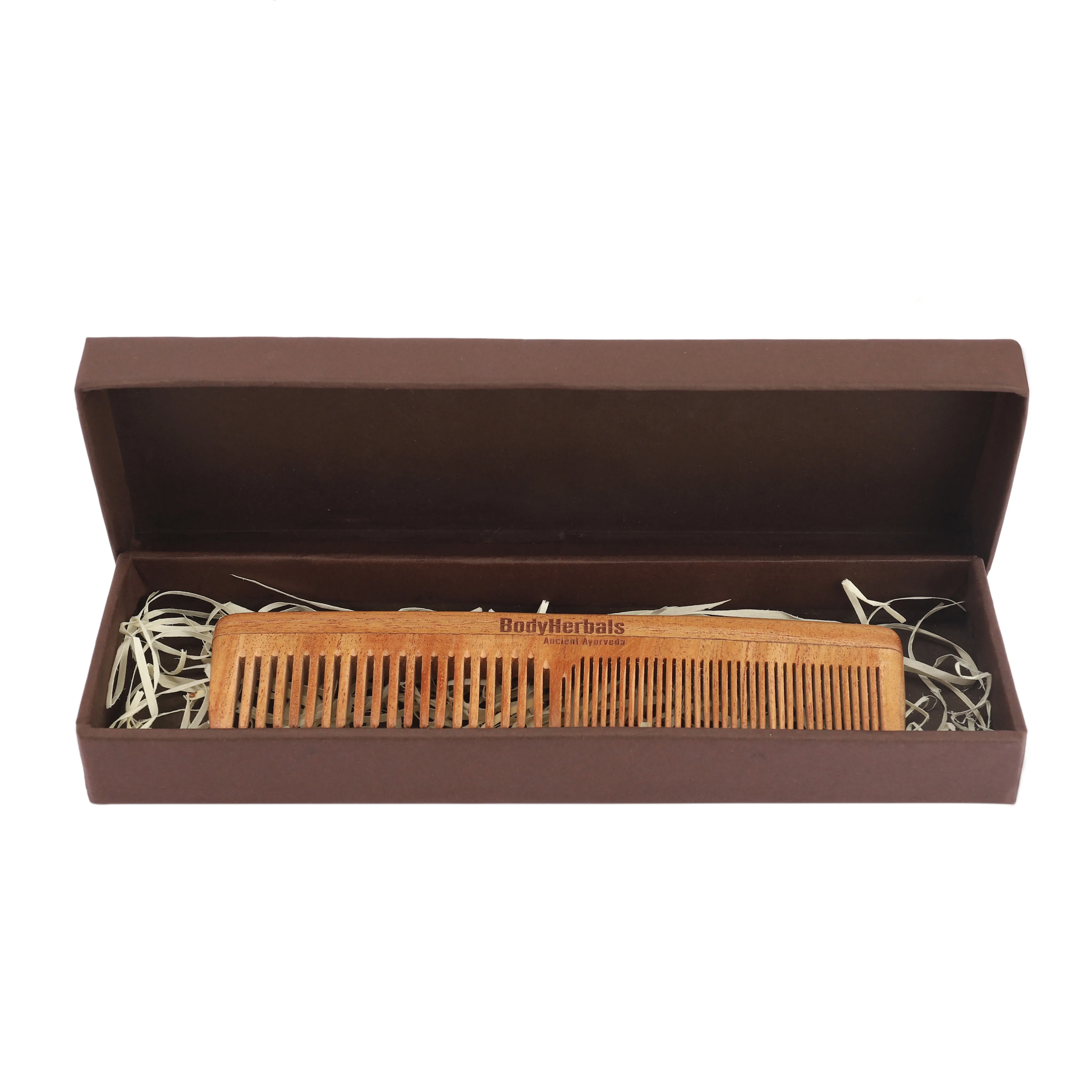 BodyHerbals Dressing Double Tooth Comb Neem Wood