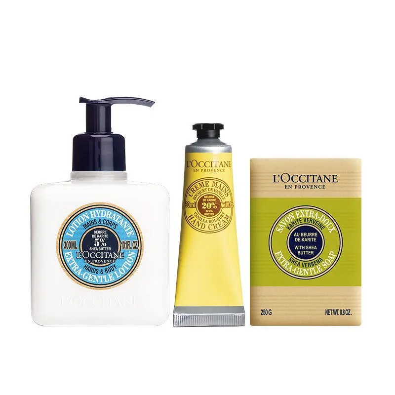 L'Occitane Shea Butter Combo With Body Lotion, Hand Cream & Soap