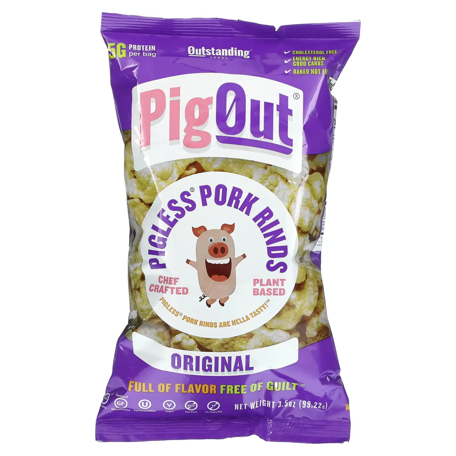 Pigless Pork Rinds, Original, 3.5 oz (99.22 g)