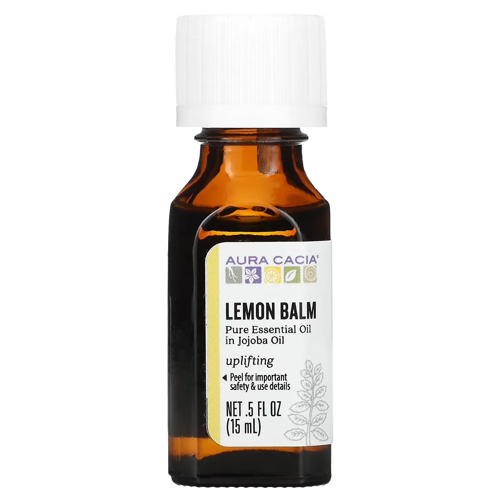 Pure Essential Oils, Lemon Balm, Uplifting, 0.5 fl oz (15 ml)