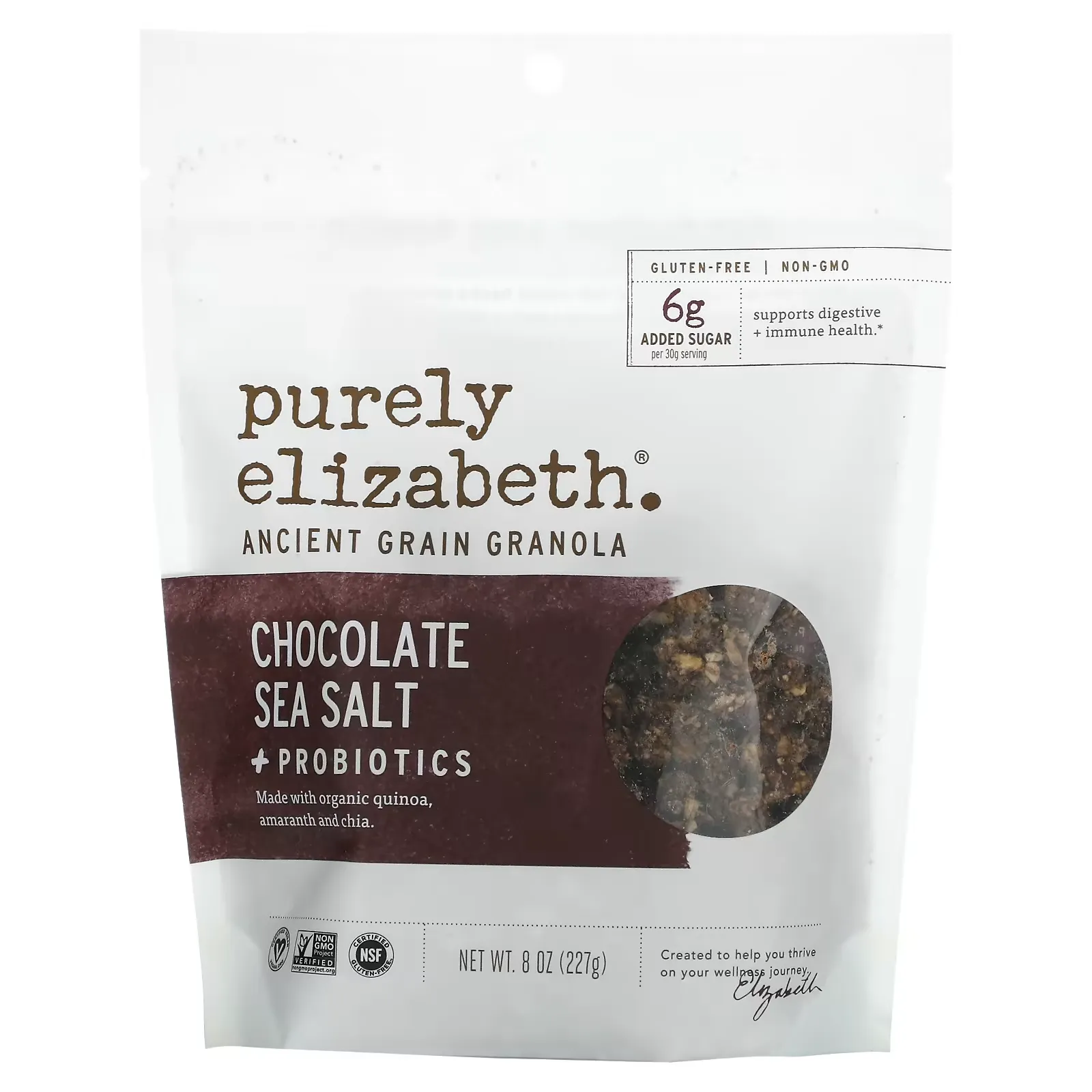 Ancient Grain Granola. Chocolate Sea Salt + Probiotics, 8 oz (227 g)