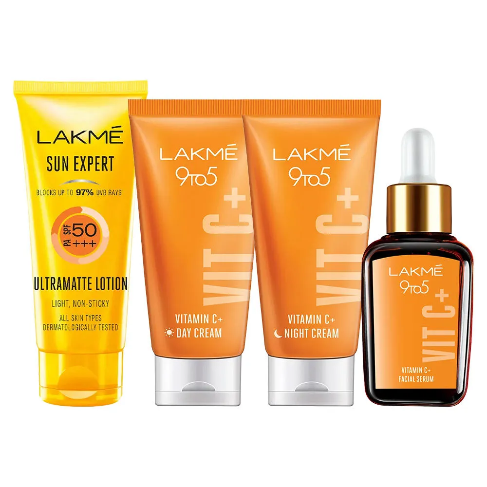 Lakme Vitamin C Range & SPF 50 Lotion Sunscreen Combo