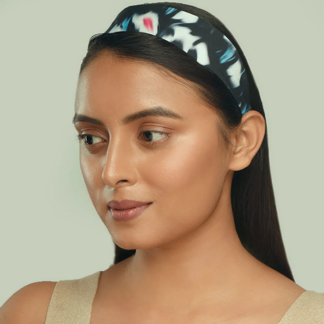 Belleziya Black Abstract Headbands For Women