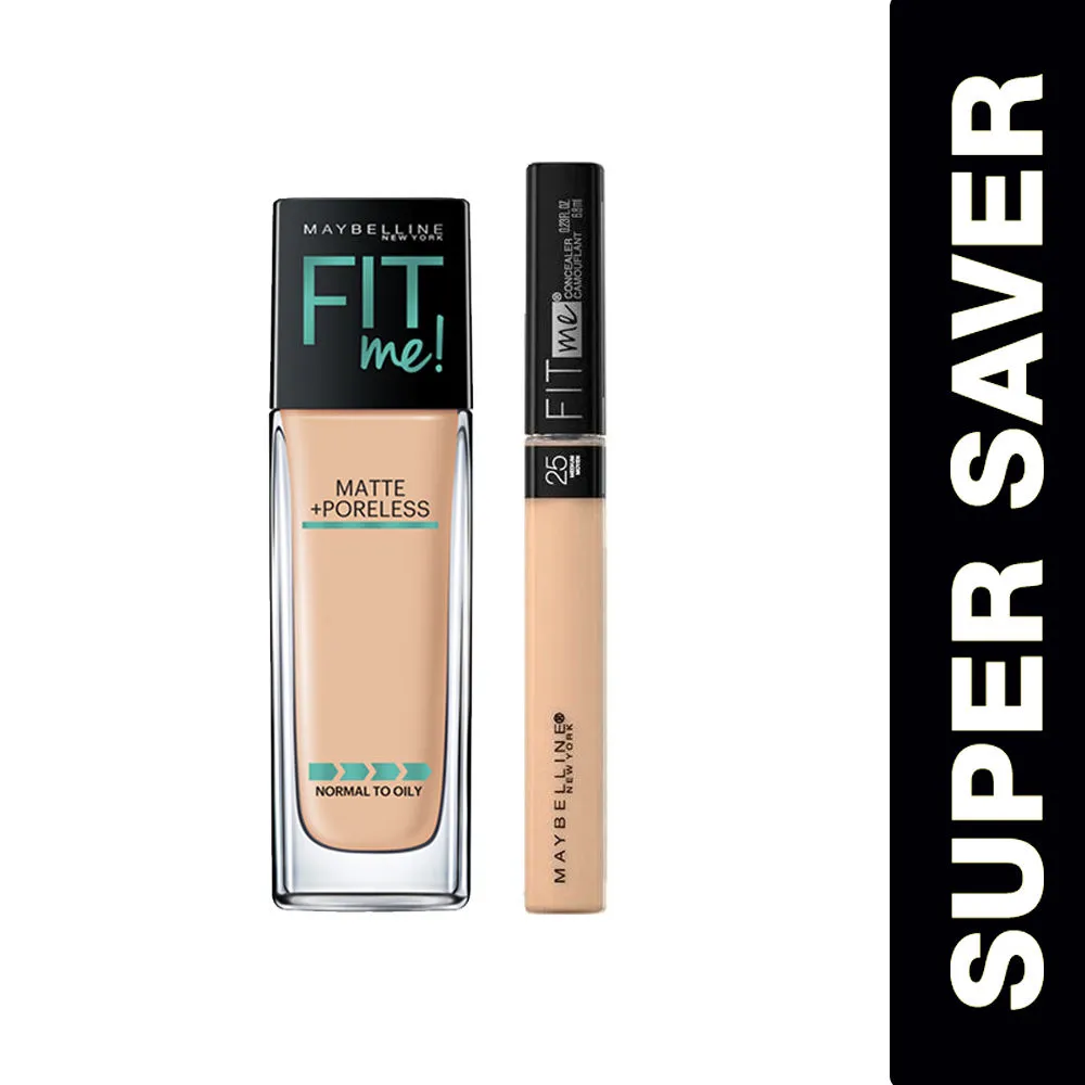 Maybelline New York Fit Me Foundation 128 Warm Nude + Fit Me Concealer 25 Medium