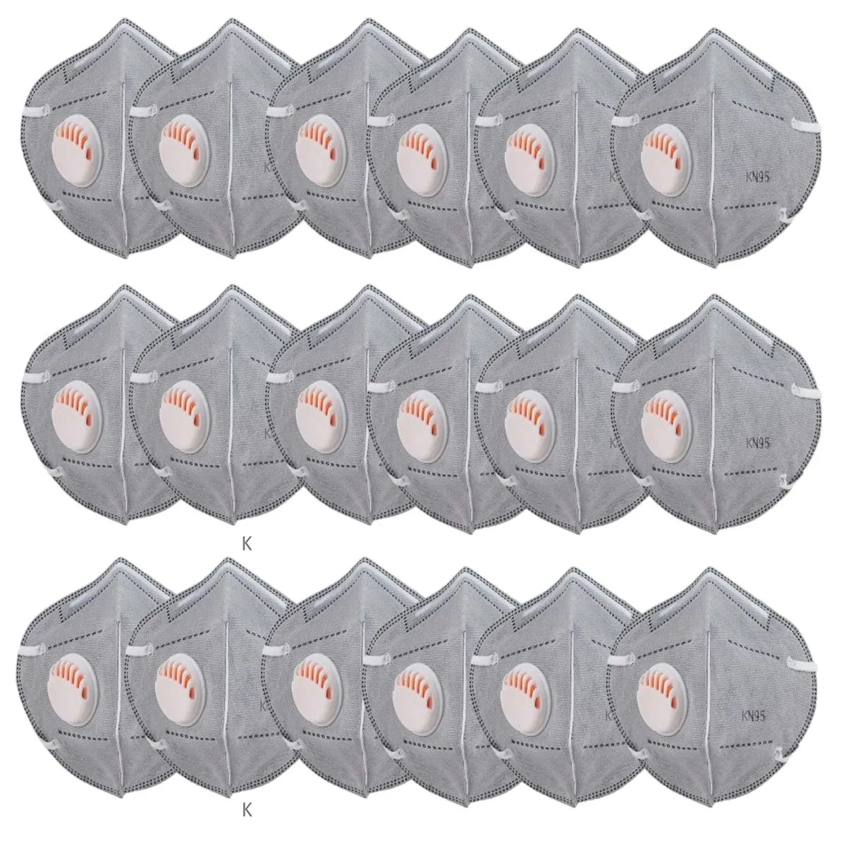 Fabula Pack of 18 Anti-Pollution Reusable 5 Layer Mask - Grey