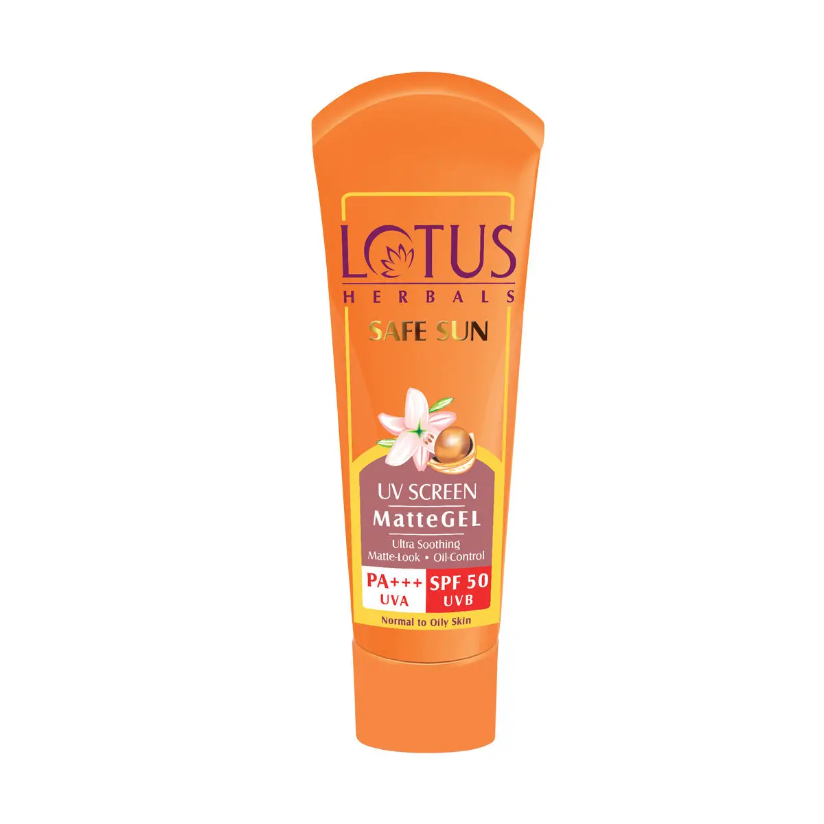 Lotus Herbals Safe Sun Uv Screen Mattegel Ultra Soothing Sunscreen | PA+++ | SPF 50 | Matte Look | Oil Control | For Normal to Oily Skin | 30g