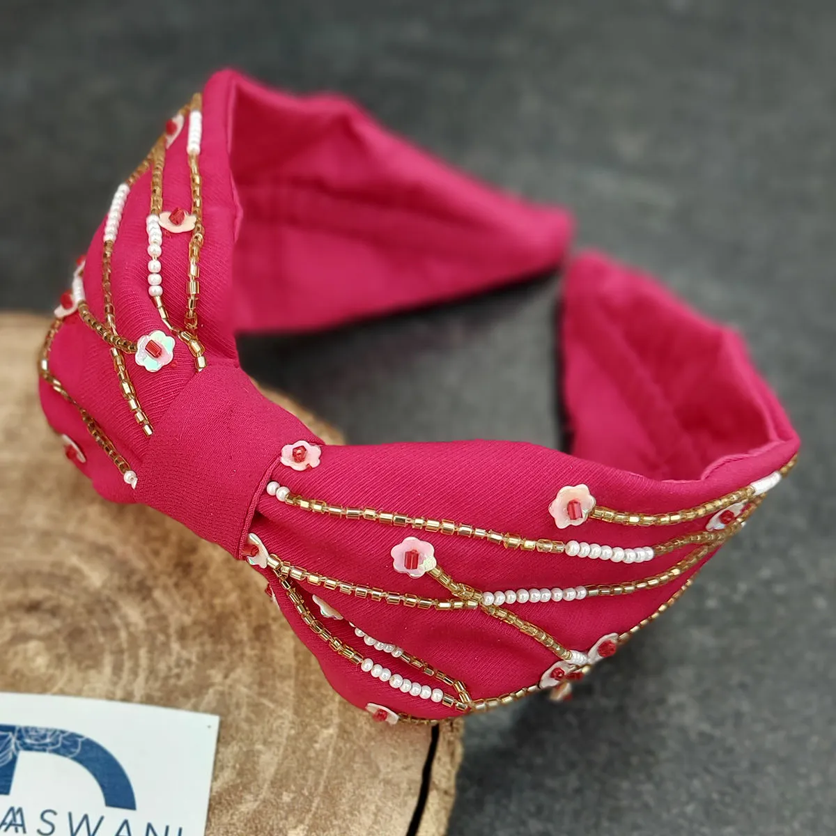 Diya Aswani Peppy Strings in Fuchsia Hairband cum Bandana