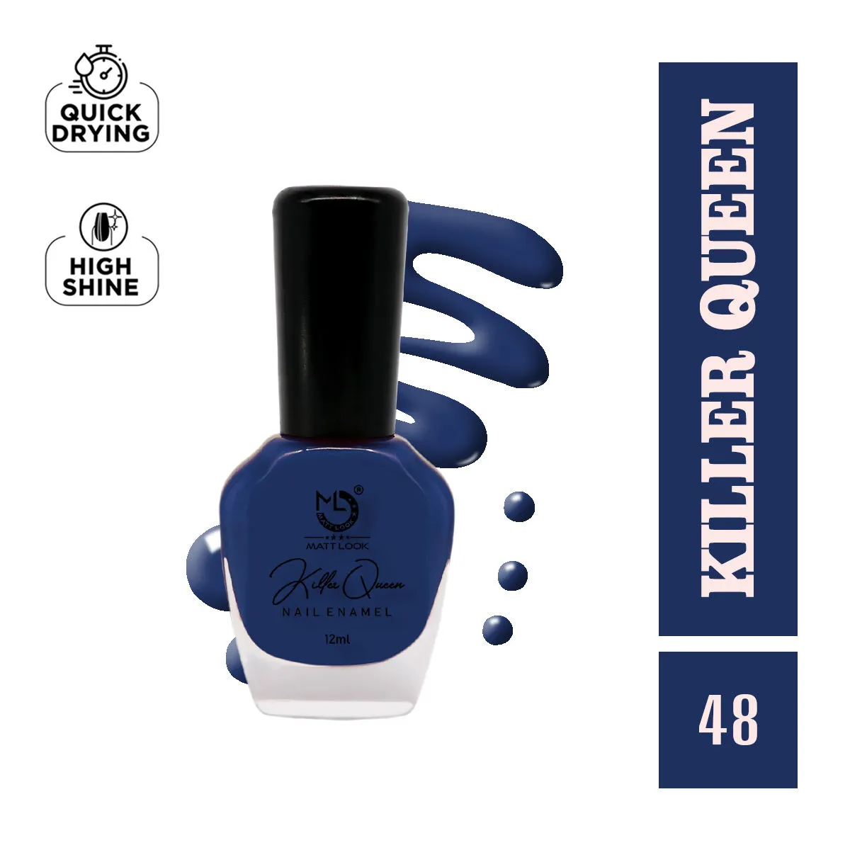 Matt look Killer Queen Nail Enamel - Shade-48