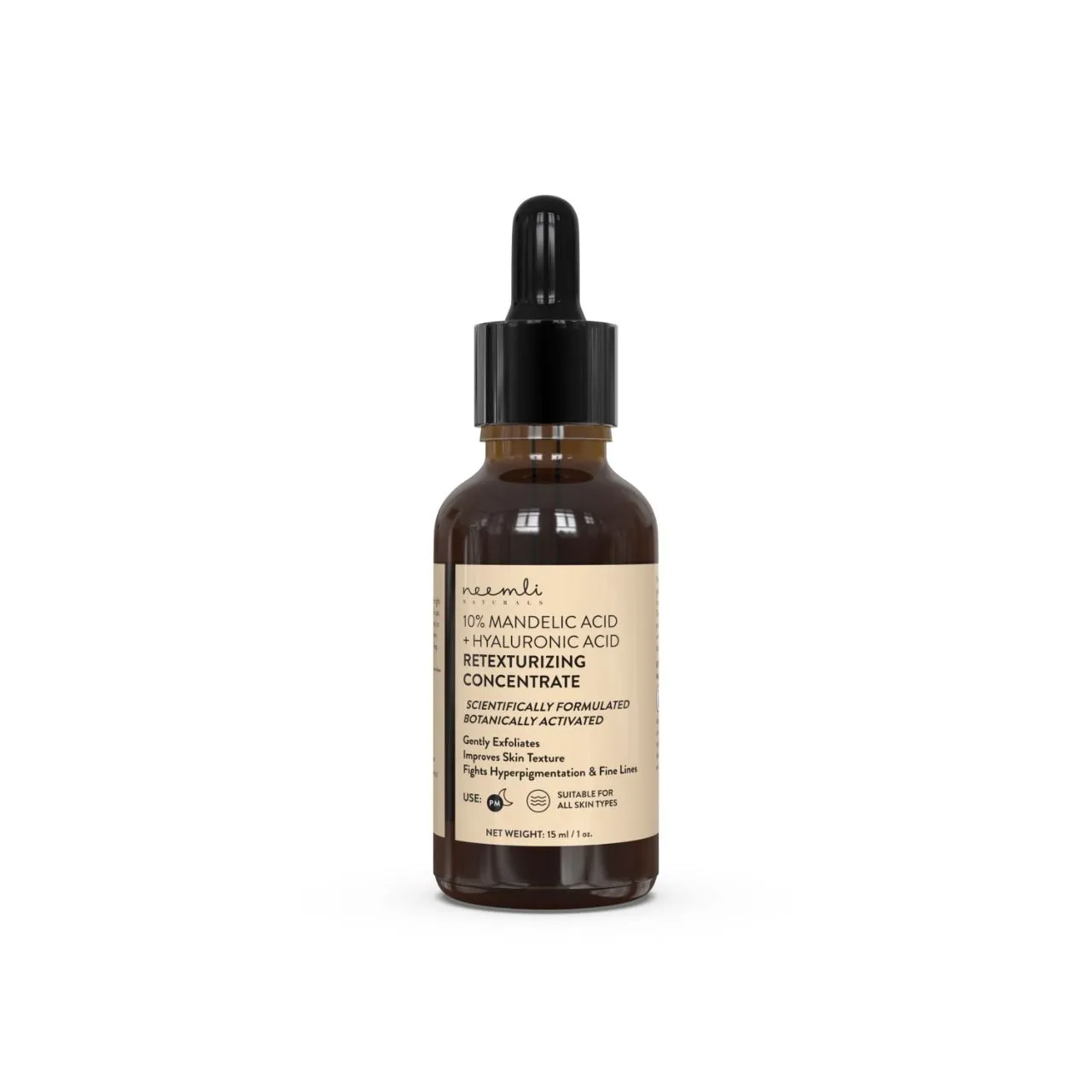 Neemli Naturals 10% Mandelic Acid + Hyaluronic Acid Retexturizing Concentrate