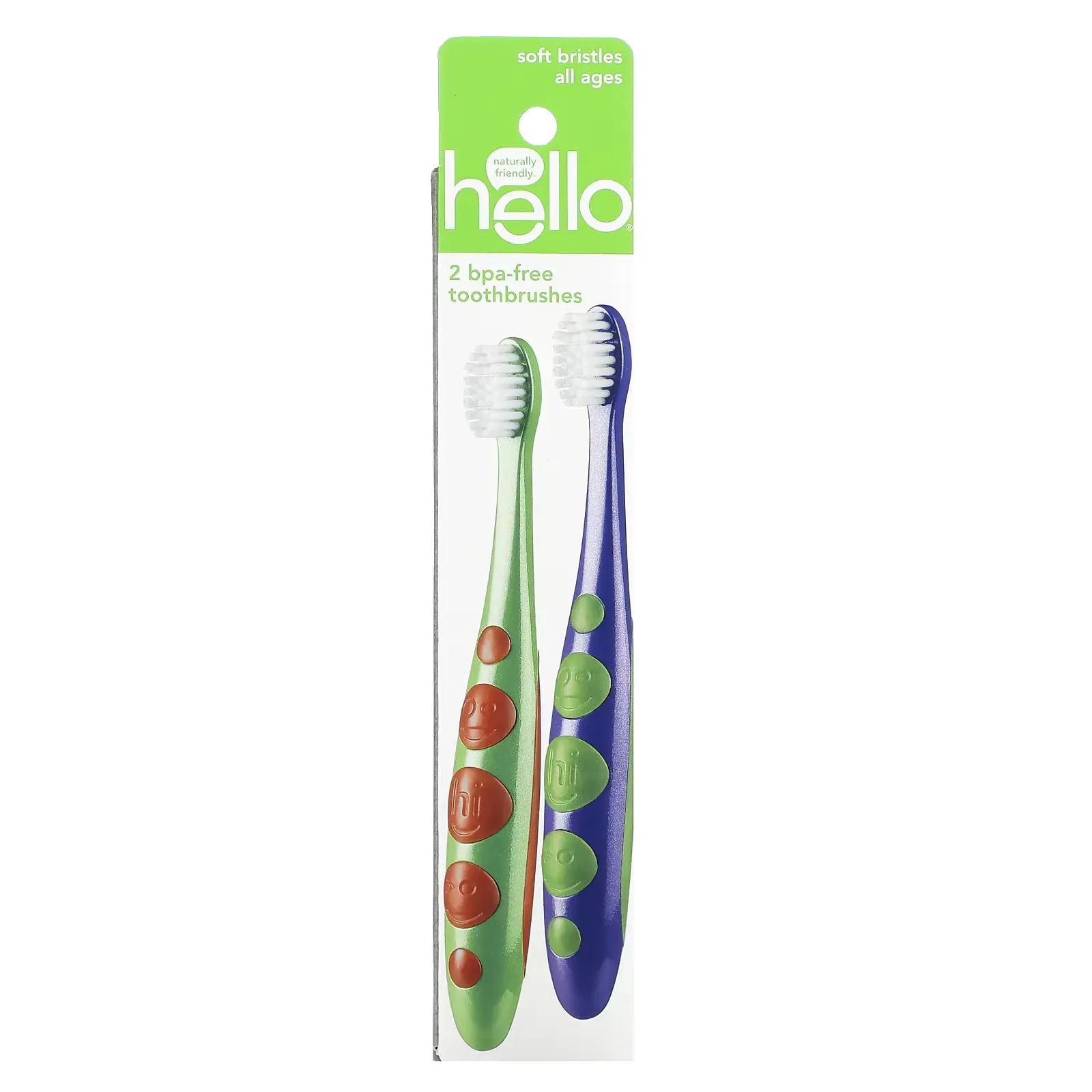 Kids, BPA Free Toothbrush, Soft Bristles, All Ages, 2 Toothbrushes